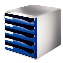 Leitz Evrak Rafı Çekmeceli Plastik 5 Lİ Mavi 5280 -52800035